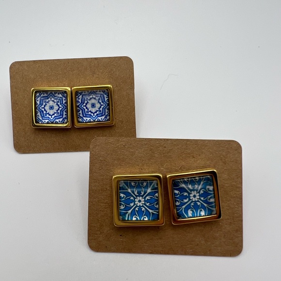 Elegant Boho Stud Earrings -Gold Trendy Stud Earrings- Stylish Stud Earring Set - Picture 11 of 15